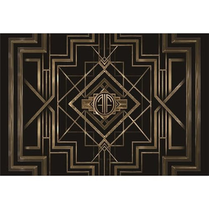10x6.5ft Theme Backdrops for Photography Black and Golden Retro Texture Background Luxury Party Crazy Carnival Happy Birthday Party Portrait Photo Studio Video Shooting Props - size: 10x6.5ft