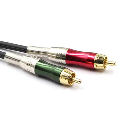 Dual XLR to RCA Cable,2 XLR Male to 2 RCA Phono Plug HiFi Audio Cable for Amplifier Mixer Microphone Patch Cable (10FT/3M) - color: 3m (2XLR-2RCA)