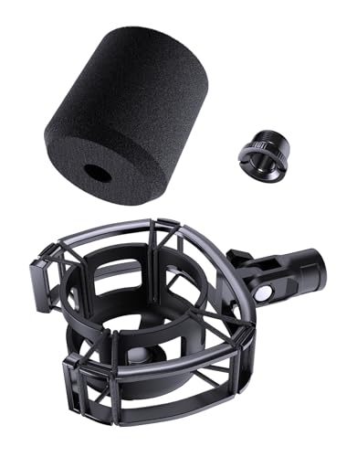 Custom Built for SoloCast Shock Mount, Upgrade Anti-Vibration Suspension Elastic Shock Mount Holder Clip Mics Stand with Screw Adapter Compatible with Hyperx SoloCast Microphone - size: HyperX SoloCast Shock Mount