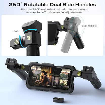 Freewell Genius Rig Cage for iPhone 16 Pro Max - Tool-Free Setup, Multifunctional Tripod and Monopod Handles, Bluetooth Remote - style: 16 Pro Max