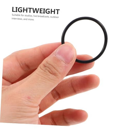 12Pcs Microphone Shock Mount Bands Elastic Anti-Vibration Rubber Rings Mic Vibration Rubber Ring Replacement for Condenser Mics Broadcast Interviews Studio Recording