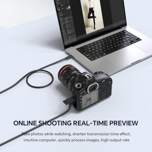 16.4ft USB C to Micro B Cable, 5Gbps High-Speed Data Transfer, USB Type-C to Micro B Camera & External Hard Drive Cable for Canon EOS 1DX2/ 5D4/ 5DS Nikon D850/ D810, WD, Seagate, Toshiba HDD