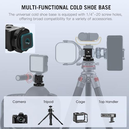 Triple Cold Shoe Mount Cold Shoe Adapter, Aluminum Camera Hot Shoe Extension Bracket with 3 Port Cold Shoe Mounts for Camera Cage Flash LED Light Monitor Microphone (62028)