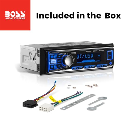 BOSS Audio Systems 611UAB Car Stereo - Single Din, Bluetooth, No CD DVD Player, AM/FM Radio Receiver, Aux Input, USB - style: 611UAB Bluetooth