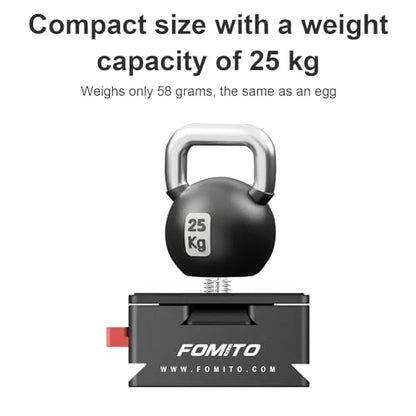 Fomito V-Lock Mount Base VK-09, Quick Release Plate with 1/4" and 3/8" Screw Holes, Arca Slot, CNC Aluminum Alloy, for Tripod, Stabilizer, Camera Cage, Black - color: Black, size: VK-09