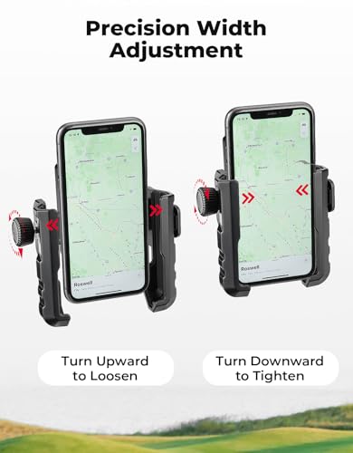 KEMIMOTO Magnetic Golf Cart Phone Holder, Tractor Phone Mount Compatible with Kubota Tractor, EZGO, Club Car, 360° Rotatable Golf Phone Caddy for iPhone/Galaxy/Google Pixel & More Cellphone