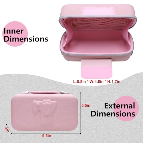 LTGEM Camera Case for Canon EOS Rebel T7 / R50 / R100 / R50 V / T6 / R8 / R10 / RP / SL3 / R5 / T100 DSLR SLR Camera and 18-55mm/18-45mm Lens with Shoulder Strap, Pink - color: Pink