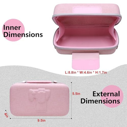 LTGEM Camera Case for Canon EOS Rebel T7 / R50 / R100 / R50 V / T6 / R8 / R10 / RP / SL3 / R5 / T100 DSLR SLR Camera and 18-55mm/18-45mm Lens with Shoulder Strap, Pink - color: Pink