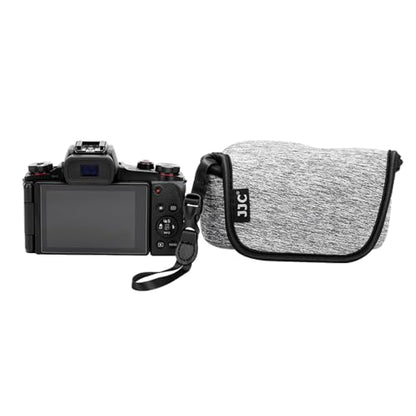 KIWIFOTOS Neoprene Camera Sleeve for Leica D-LUX 8 Sony ZV-E10 II A6400 | 6mm thick Neoprene Pouch for fits Camera≤4.7x2.9x3.4in. Anti Scratch. Touch-fastening flap. without strap - color: Neoprene Camera Case Gray