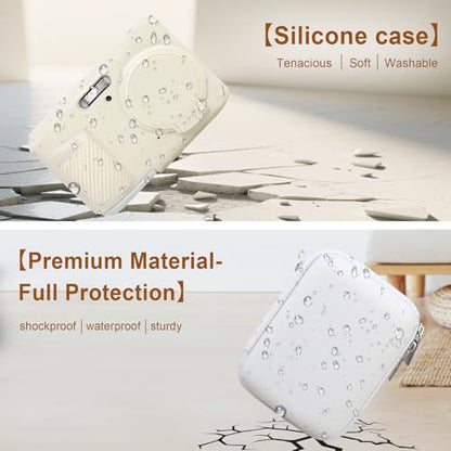 Case for Kodak PIXPRO FZ45 Digital Camera (Hard Case + Soft Silicone Cover) | Kodak PIXPRO FZ45 Digital Camera Hard Carrying Case and Soft Silicone Protective Case with Removable Lens Cover, White - color: White