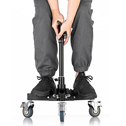 AMBITFUL Heavy Duty Light Stand with Casters, 21-31.9" Photography Tripod Stand with Adjustable Height -Foldable Design & 3 Locking Casters for Studio/Low-Angle Shooting, Softboxes & Studio Lights