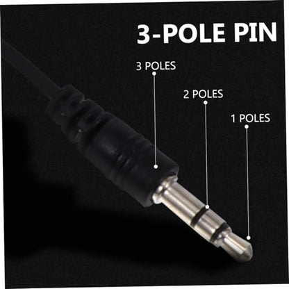 ABOOFAN 8pcs Clip-On Microphones for Phone and Camera, Professional Black Lavalier Mic Set for Teaching, Interviews, and Public Speaking, Multi-Functional Wired Microphone Accessories