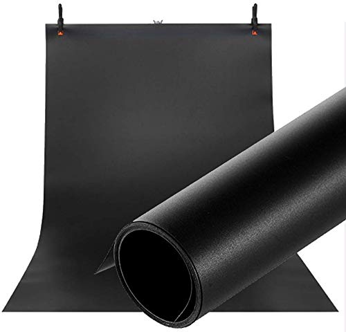Meking PVC Backdrop 39x78Inch/100x200cm PVC Background Matte White & Black Photography Backgrounds White Vinyl Backdrop for Product Photo Video Photography Studio -Black/White - color: Matte Black/White