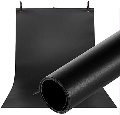 Meking PVC Backdrop 39x78Inch/100x200cm PVC Background Matte White & Black Photography Backgrounds White Vinyl Backdrop for Product Photo Video Photography Studio -Black/White - color: Matte Black/White