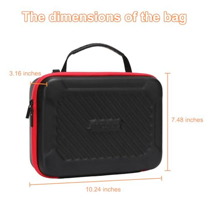MOSISO Camera Case Compatible with GoPro Hero 13/12/11/10/9/8/7, Hard Travel Carrying Case Compatible with AKASO EK7000/V50/Brave 4/7 LE/8, EVA Case with Snap Hook for Action Camera, Black - color: Black
