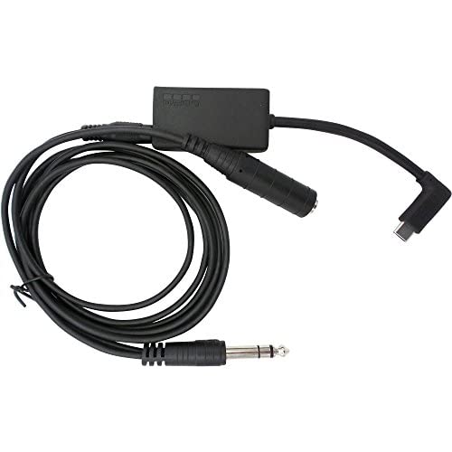 Audio Cable for Airplane Cockpit Recording - Aircraft Audio Cable Compatible with Gopro Hero5, 6, 7, 8, 9, 10, 11, 12, and 13 Black - 10 Foot - size: 10 Foot