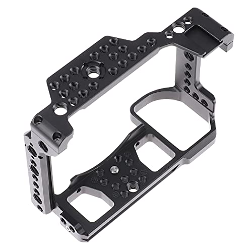 Z5 Z6 Z7 Cage, Hersmay Camera Cage with Top Handle for Nikon Z5/ Z6/ Z7/ Z6II/ Z7II Mirrorless Camera with Cold Shoe,ARRI Handle Locating Holes,Multiple 1/4" 3/8" Screw Holes - size: For Nikon Z5/ Z6/ Z7/ Z6II/ Z7II