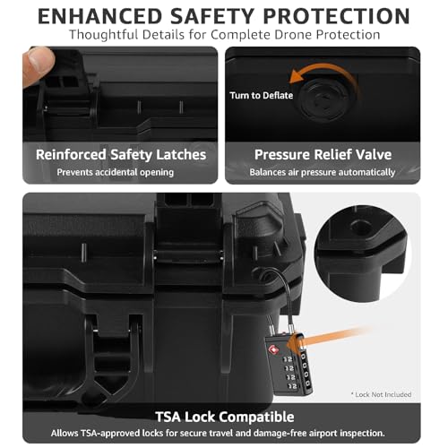 Waterproof Hard Case for Insta360 X5 Essentials Bundle/X4/X3 | Holds Up to 6 Batteries | Shockproof & Dustproof Protection | Fits Floating Hand Grip, Selfie Stick, Lens Guards & Accessories