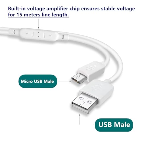 Super Long USB to USB Charging Cable for/Camera Long Wire 393.7in/590.55inch - size: length15m