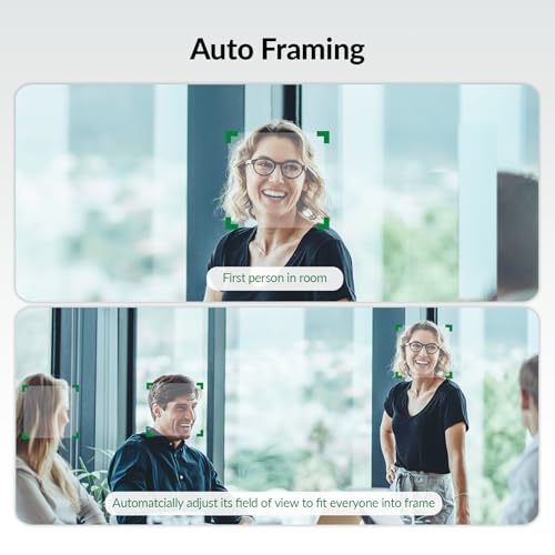 4K Conference Room Camera System with AI Auto Framing, Speaker & Presenter Tracking, Magnetic Privacy Cover, 120° Wide Angle, 5X Zoom, 4-Mic Array & Dual Speakers, USB for Teams, Zoom, Google Meet - size: 10