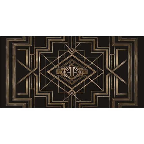 15x10ft Theme Backdrops for Photography Black and Golden Retro Texture Background Luxury Party Crazy Carnival Happy Birthday Party Portrait Booth Photo Studio Video Shooting Props - size: 15x10ft