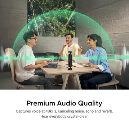 Insta360 WaveLink Pro - 4K Conference Room Speakerphone and Camera, Speaker Tracking, 5m 360° Voice Pickup, Noise Reduction, AI Transcription and Summaries, Plug & Play, Works with Zoom, Teams