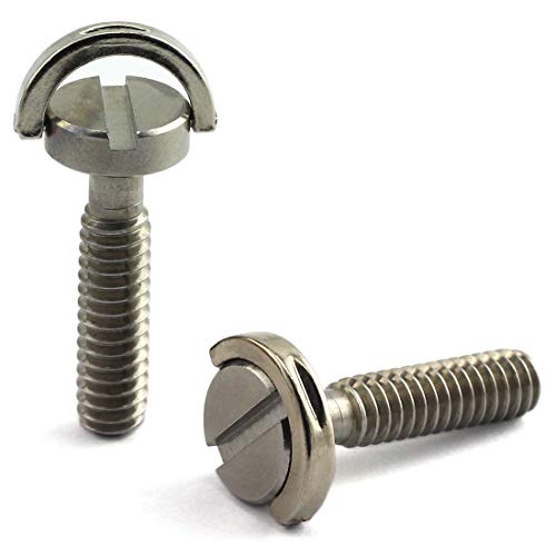 HJ Garden 2pcs 1/4-20 Thread D-Ring Stainless Steel Camera Fixing Screws for Camera Tripod Monopod QR Plate,D Shaft Quick Release Plate Mounting Screw 26mm Length - size: 1/4"-20x26mm