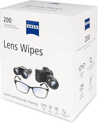 ZEISS Pre-Moistened Lens Cleaning Wipes, 200 Count - size: 200 Count (Pack of 1)