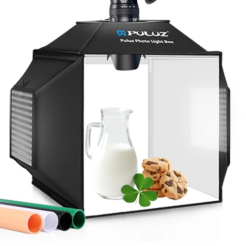 PULUZ Upgraded 16"x16" Photo Studio Light Box & Soft Box 480 LED Beads CRI 95+ 4 Color PVC Backdrops Professional Shooting Tent for Jewelry & Product Photography - size: Upgrade 16 Inch