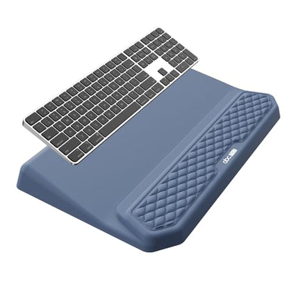 2-in-1 Ergonomic Keyboard Stand with Wrist Rest, Comfy Keyboard Riser Holder with Massage Design, Blue - color: Blue