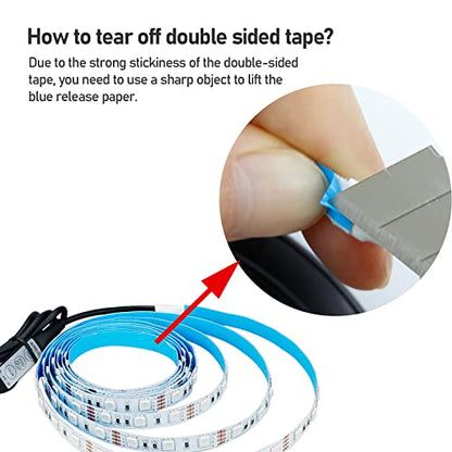5V USB RGB LED Strip Light USB Powered 13.2ft/4M (2pcs x 6.6ft) 240LEDs Flexible SMD 5050 with Controller Dimmable 19 Dynamic Modes 20 Static Colors No-Waterproof IP20 LED Tape Lights - color: RGB (Red, Green, Blue)