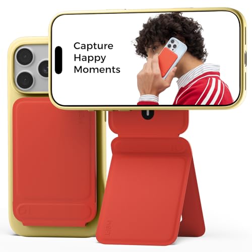 MOFT Phone Tripod Stand Selfie Stick for iPhone, Multi-Angles iPhone Stand, Lightweight & Portable Phone Holder, Strong Magnets, MOVAS Vegan Leather, Travel Essentials, Sunset (Without Card Slot) - color: Sunset x Without Card Slot, size: Without Card Slo