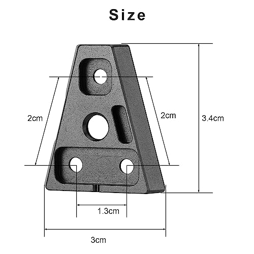 Fomito V-Lock Triangle Plate, Metal Alloy, Compatible with F970 Battery and V-Port Batteries, Includes Mounting Screws, Black（Two-piece Set） - color: Black, size: VK-V