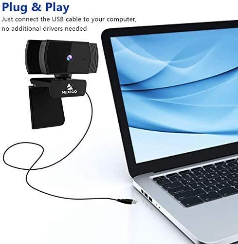 NexiGo N930AF 1080p Webcam with Microphone and Privacy Cover, AutoFocus, Noise Reduction, HD USB Web Camera, for Zoom Meeting YouTube Skype FaceTime, PC Mac Laptop Desktop (Renewed) - style: 1080P Webcam Autofocus