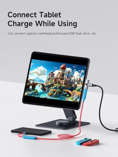 Hagibis USB-C Splitter with 100W Fast Charging and 10Gbps USB 3.2, 2 in 1 OTG Adapter for iPhone 16/15 Pro Max, iPad Pro, MacBook, Rog Ally, Steam Deck, Quest 3 2 (TUA08 USB + PD)