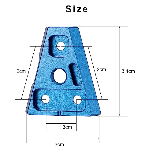 Fomito V-Lock Triangle Plate, Metal Alloy, Compatible with F970 Battery and V-Port Batteries, Includes Mounting Screws, Blue（Two-piece Set） - color: Blue, size: VK-V