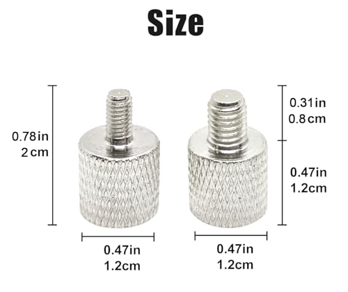 Projector Mount Tripod Screw Thread Adapters Converters Female 1/4 in / 6.35 mm to Male 0.23 in / 5.9 mm or 0.15 in / 3.9 mm M4 M6 Screws Adapter Bushing for Mini Projector Mount Camera Tripod