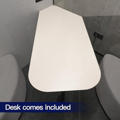 Soundproof Office Pod Booth, 2 Person Meeting Pod Black, Quiet Meeting Pod with Acoustic Panels, Portable Modular Pod, Mobile Sound Proof Booth, Privacy Phone Booth for Calling H92in W63in D55in