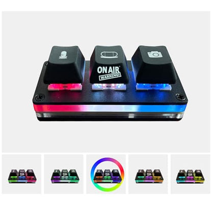 Mute Button USB Microphone, Cam Control Buttons, One-Touch, Mute Button with LED Indicator, PC Mic Mute Switch, Free Software Download for Online Calls/Class/Recording Video