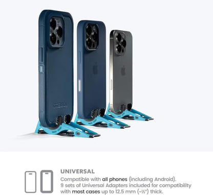 GEOMETRICAL Pocket Tripod PROv2 - Card-Size Stand, for iPhone, Alien Blue Universal Kit - color: Alien Blue