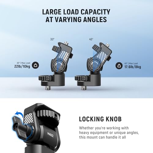 NEEWER Camera Field Monitor Mount Holder Bracket, 360° Swivel 180° Tilt Adjustable with 1/4" & 3/8" Screw Anti Twist Compatible with Atomos Ninja 5" & 7" Compatible with SmallRig Camera Cage, MA022 - style: MA022