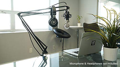 Rockville DMS40 40" Microphone Boom Arm Studio Podcast USB Mic Stand | Desk Clamp, Steel Construction, Internal Springs, Articulating, Aluminum Alloy Clamp, Fits desk less than 2" thick - size: 40"