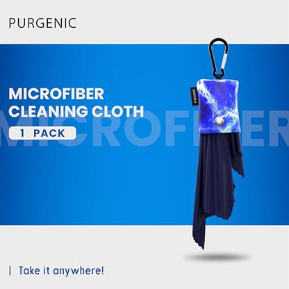 Microfiber Cloth & Glasses Wipes (1 Pack) Lens & Glasses Cleaning Cloth - Eyeglass Cleaner - Camera Lenses & Gadget Delicate Screens - Blue - color: Blue Lightning, size: 1 Pack