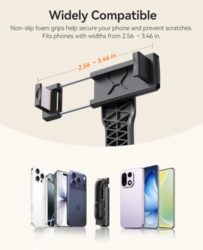 ORICO Aluminum Portable Selfie Stick Tripod, 26'' Mini Tripod for iPhone, Extendable Stand with Detachable Wireless Remote & 360° Rotating Phone Holder – Ideal for Content Creators, Vloggers, Travel - size: 26''