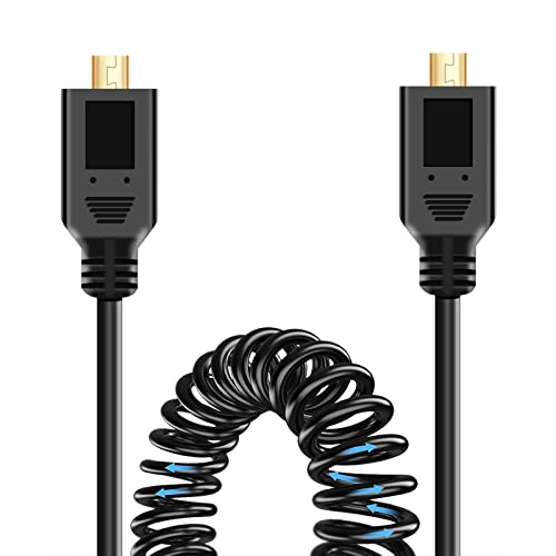 UCEC 11.81"/30cm Coiled Micro HDMI to Micro HDMI Cable for Gopro Cameras Small HD Monitors - color: Micro to Micro