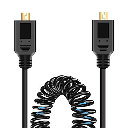 UCEC 11.81"/30cm Coiled Micro HDMI to Micro HDMI Cable for Gopro Cameras Small HD Monitors - color: Micro to Micro