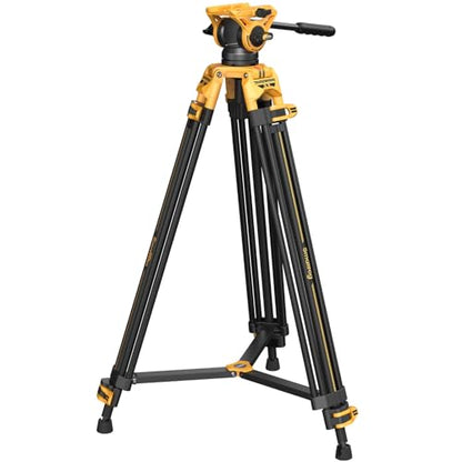 SmallRig AD-01 73''/186cm Heavy-Duty Fluid Head Tripod Bumblebee Edition, 8kg/17.6lb Load Capacity, +90° to -60° Tilt Range, Quick Release Plate for MFT for DJI - style: Bumblebee Edition