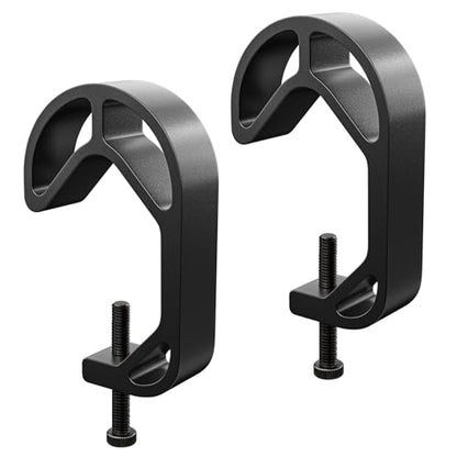 Shower Curtain Stopper Clip,Locking Clamp,Fastener,Fix The Curtain to Prevent It from Sliding,Limit Clip Suitable for Rods of All Diameters from 5/8 to 9/8 in (Black 2 pcs) - color: Black 2 Pcs