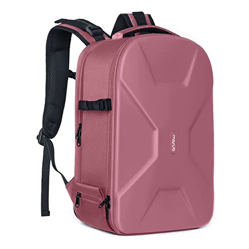 MOSISO Camera Backpack, DSLR/SLR/Mirrorless Photography Camera Bag 15-16 inch Waterproof Hardshell Case with Tripod Holder&Laptop Compartment Compatible with Canon/Nikon/Sony, Dusty Rose - color: Dusty Rose