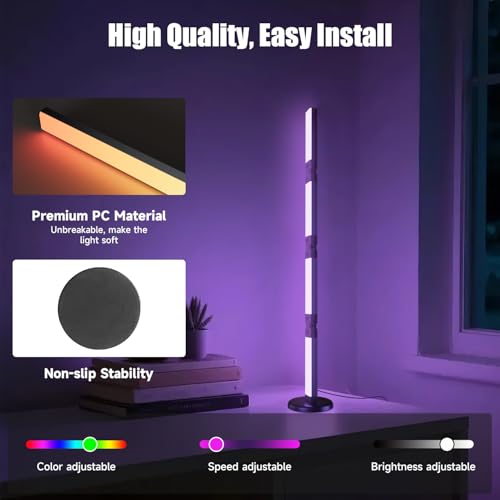Led Desk Lamp with Atmosphere Lighting, Smart RGB LED Desk Lamp-Music Sync and 16 Million DIY Colors, Foldable Lamp with Dimmable and Timer, Modern LED Lights for Desk, and Gaming Rooms